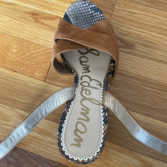 Sam Edelman Women’s Snakeskin Lace Up Heels Size 7.5 - Picture 5 of 8